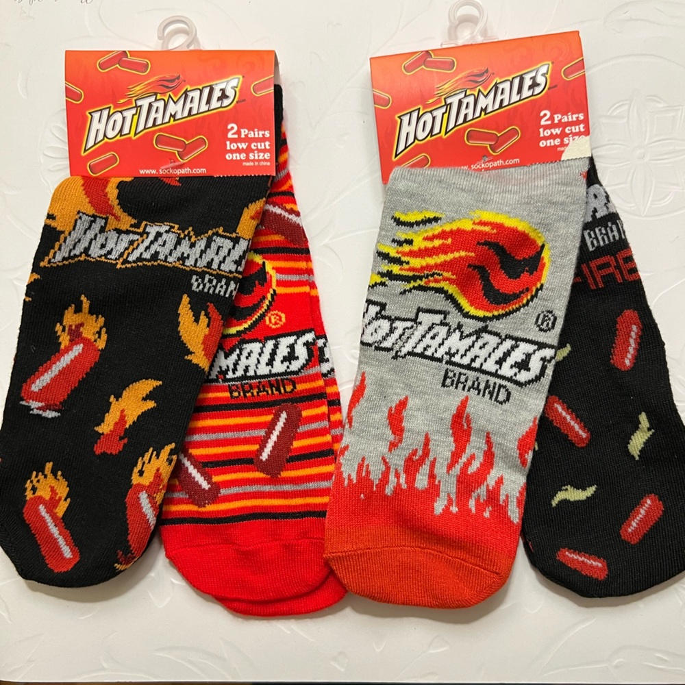 Hot Tamales Sock Set
Mix/match: 1 set for $6, 2 for $11, 3 for $15, 4 for $19